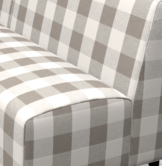 Gingham Pewter 9cm