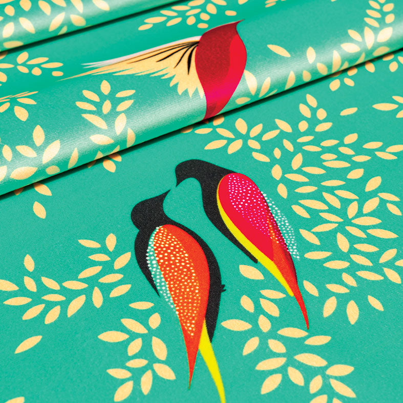 Green Birds Velvet