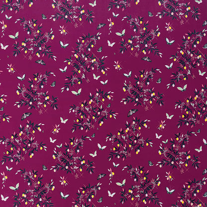 Butterflies and Trellis Velvet Purple