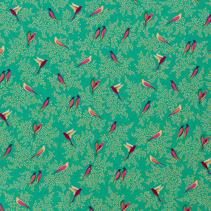 Green Birds Velvet