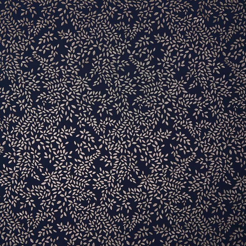 Metallic Leaves Smokey Blue