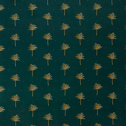 Tropical Palm Velvet Forest Green