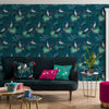 Heron Wallpaper Teal