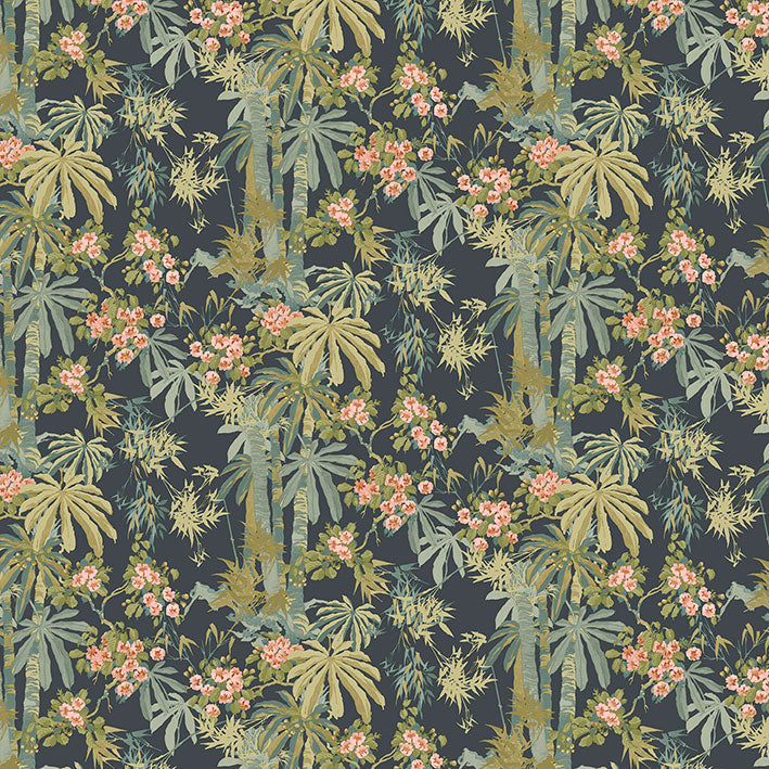 LW077 Bamboo Garden 3 Navy