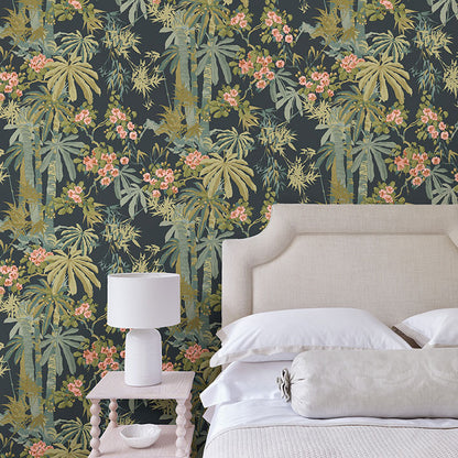 LW077 Bamboo Garden 3 Navy