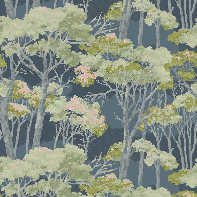 Arboreal - Dusk, Printed Velvet Fabric